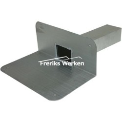 loden plakplaat model U 60 x 80 mm 90° 300mm naadloos gegoten