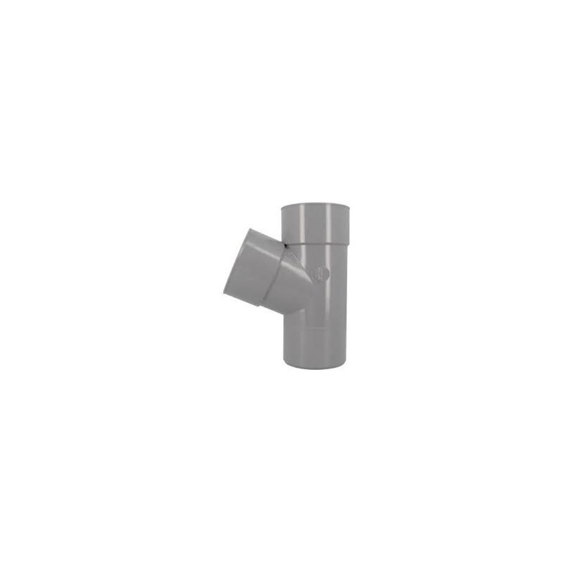 Nicoll PVC-Ti T-stuk 67,5 graden mof-spie lichtgrijs Ø100