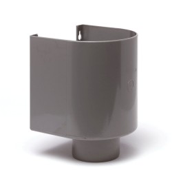 Dyka pvc vergaarbak 70 mm grijs halfrond