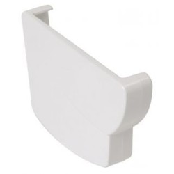 Nicoll Ovation LG28 PVC-Ti eindstuk goot links  wit
