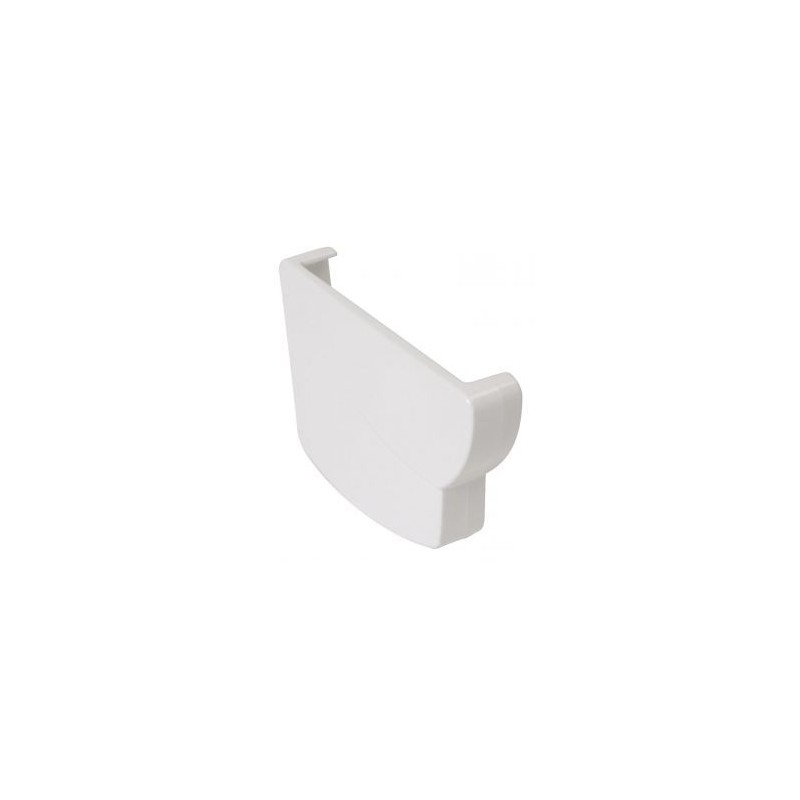 Nicoll Ovation LG28 PVC-Ti eindstuk goot links  wit