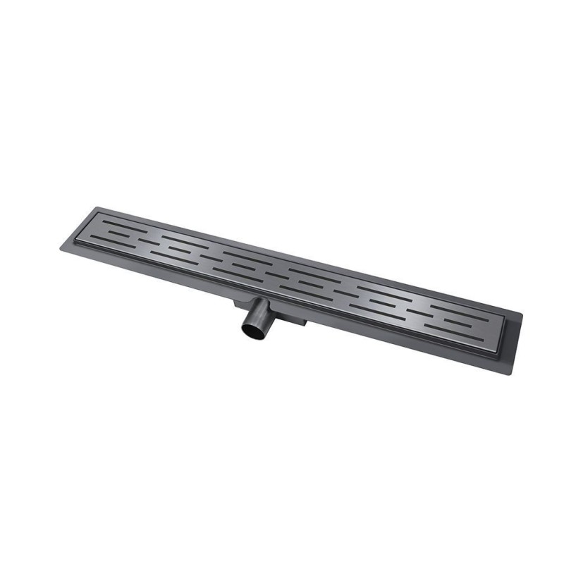 Wiesbaden douchegoot met flens 100x7 cm gunmetal