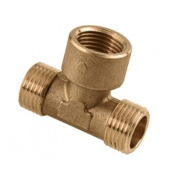 BONFIX Draad messing T-stuk 1/2" bu. x 1/2" bi. x 1/2" bu.