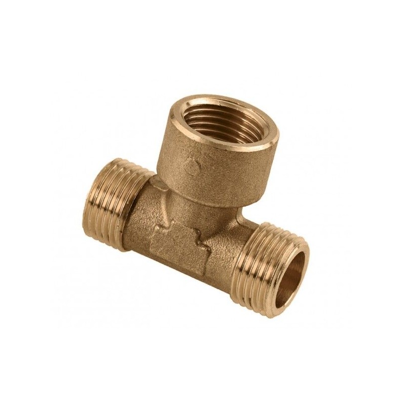 BONFIX Draad messing T-stuk 1/2" bu. x 1/2" bi. x 1/2" bu.