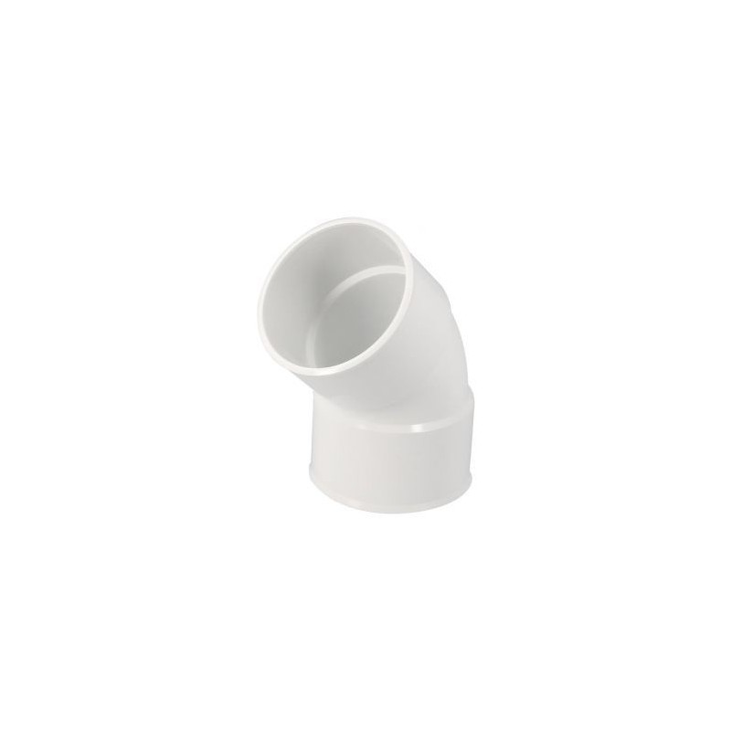 Nicoll PVC-Ti bocht 45 graden mof-mof wit Ø80