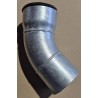 gegalvaniseerde bocht voor ondereind Feyts 100mm 45 gr. met manchet