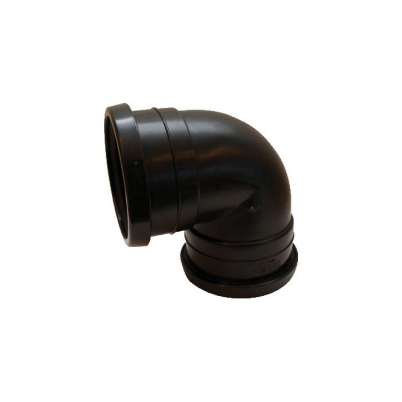 Pipelife PP bocht mof/mof 90gr.  75mm zwart