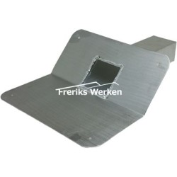 loden plakplaat model U 60 x 100 mm 45° 450mm naadloos gegoten