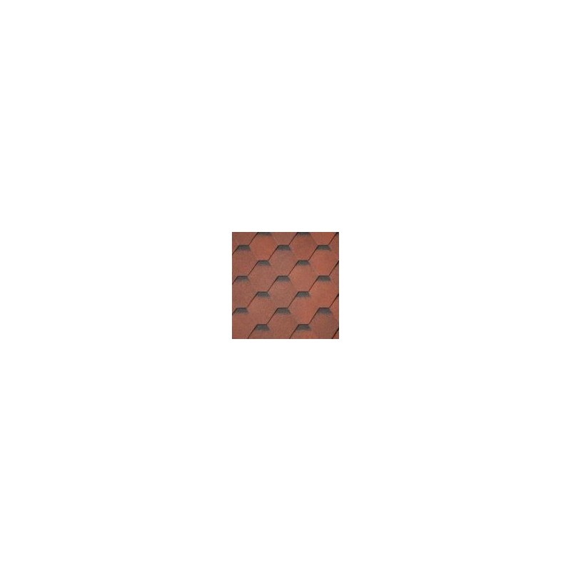 IKO shingle Superglass Hex Tile Red Ultra (20) - 2,00 m2