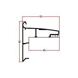 Roval Solo aluminium daktrim 60 x 55 mm gemoffeld
