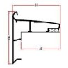 Roval Solo aluminium daktrim 60 x 55 mm gemoffeld