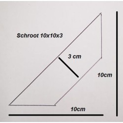 steenwol mastiekhoek / mastiekschroot 10 x 10 x 3 cm lengte a 1,2 mtr.