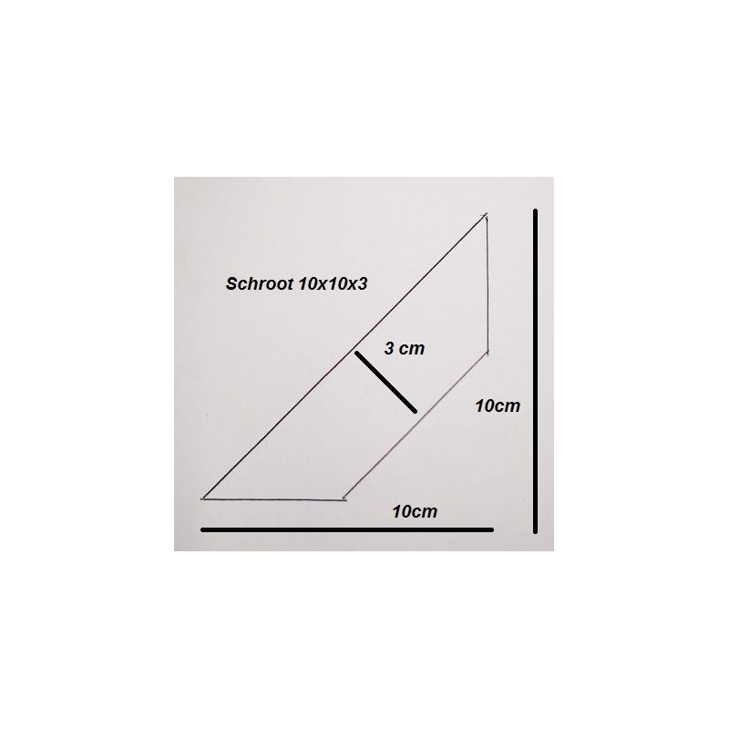 steenwol mastiekhoek / mastiekschroot 10 x 10 x 3 cm lengte a 1,2 mtr.