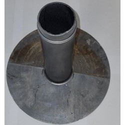 loden plakplaat model OU Ø100 mm 300 mm naadloos gegoten