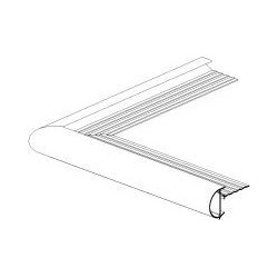 Roval aluminium kraaltrim geanodiseerd buitenhoek 26 x 40 mm