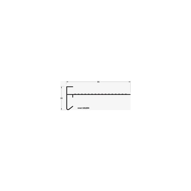Roval aluminium daktrim 35 x 95 mm
