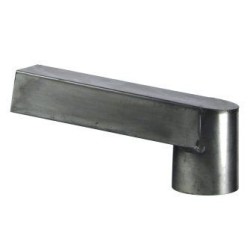zinken stadsuitloop 60 x 100 mm naar uitloop Ø100