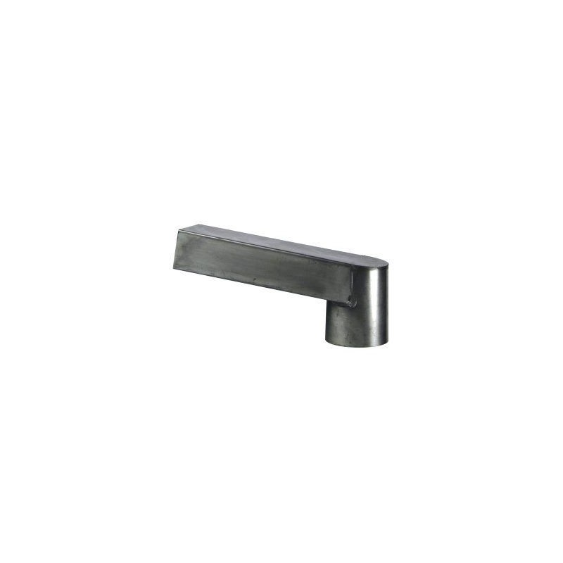 zinken stadsuitloop 60 x 100 mm naar uitloop Ø100