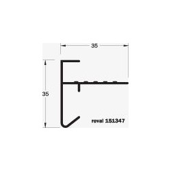 Roval aluminium daktrim 35 x 35 mm