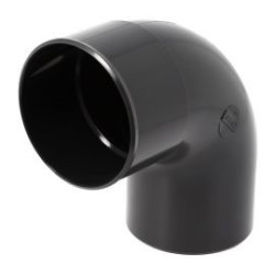 Nicoll PVC-Ti bocht 87,5 graden mof-spie antraciet Ø100