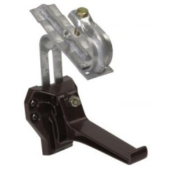 Nicoll Ovation LG28 PVC-Ti gootbeugel met dakhaak (verb.oph.) bruin