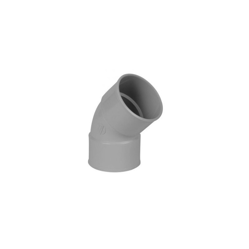 Nicoll PVC-Ti bocht 45 graden mof-mof lichtgrijs Ø100