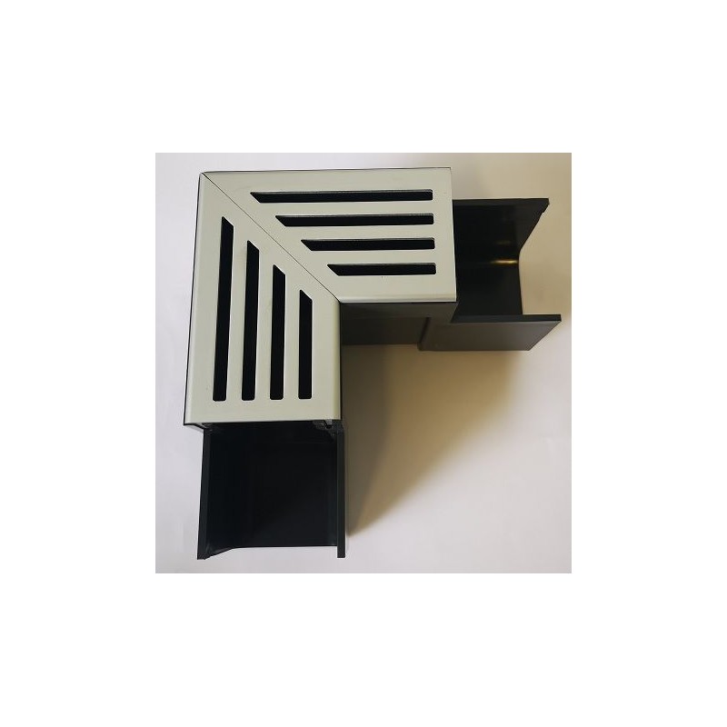 ACO Slimline hoekelement blank aluminium