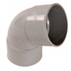 Nicoll PVC-Ti bocht 67,5 graden mof-mof lichtgrijs Ø80