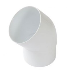 Nicoll PVC-Ti bocht 45 graden mof-vse wit Ø80