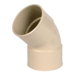 Nicoll PVC-Ti bocht 45 graden mof-mof beige Ø80