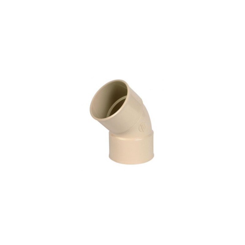 Nicoll PVC-Ti bocht 45 graden mof-mof beige Ø80