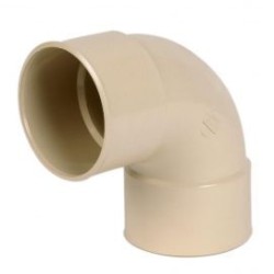 Nicoll PVC-Ti bocht 87,5 graden mof-mof beige Ø80
