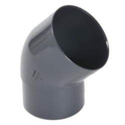 Nicoll PVC-Ti bocht 45 graden mof-vse antraciet Ø100
