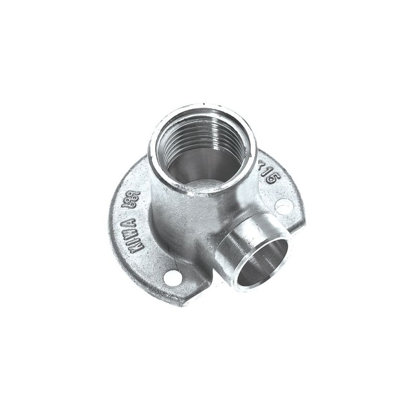 BONFIX Soldeer vernikkeld muurplaat laag 3/8" bi.dr. x 12 mm