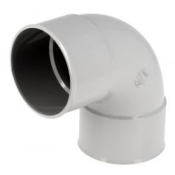 Nicoll PVC-Ti bocht 87,5 graden mof-mof lichtgrijs Ø100