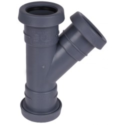 Pipelife TopFit T-stuk 32 x 32 mm 45gr. 3xMof grijs
