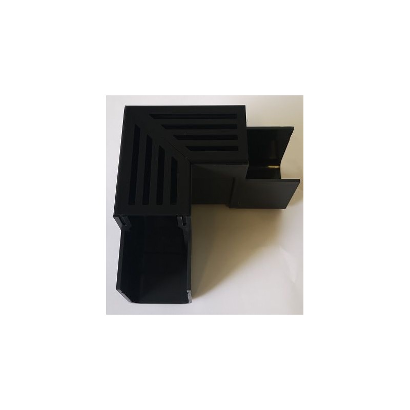 ACO Slimline hoekelement zwart aluminium