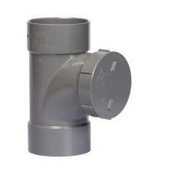 Pipelife lijm ontstoppings T-stuk met deksel 125mm