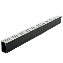 ACO Slimline lijngoot inclusief blank aluminium design rooster 1000mm