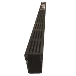 ACO Slimline lijngoot inclusief zwart aluminium design rooster 1000mm