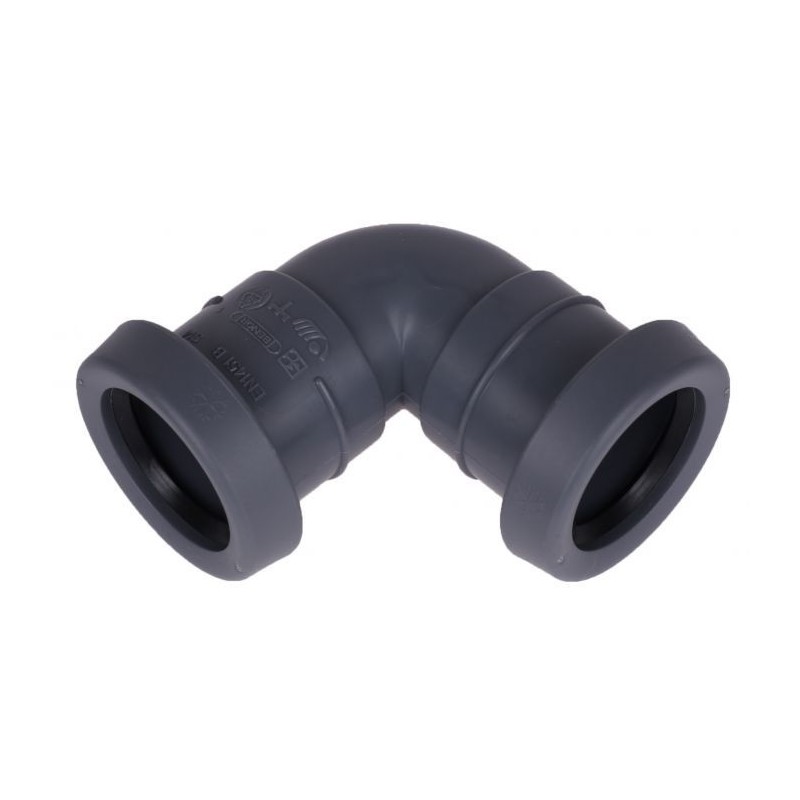 Pipelife TopFit bocht 50 mm 90gr. Mof/Mof grijs