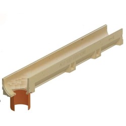 ACO Euroline gootelement onderuitloop Ø110mm H100 zonder rooster