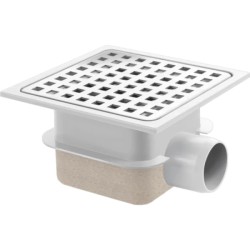 van den Berg 619 doucheput 15 x 15 cm zijuitlaat 50mm