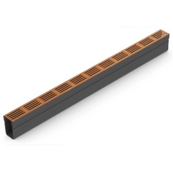 ACO Slimline lijngoot inclusief CorTen design rooster 1000mm