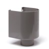 Dyka pvc vergaarbak 80 mm grijs halfrond