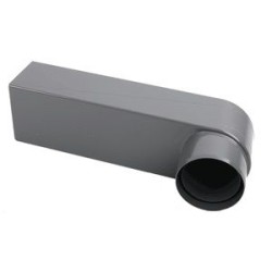 pvc stadsuitloop 60 x 80mm uitloop naar Ø70/ 80mm - grijs