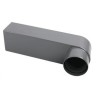 pvc stadsuitloop 60 x 80mm uitloop naar Ø70/ 80mm - grijs