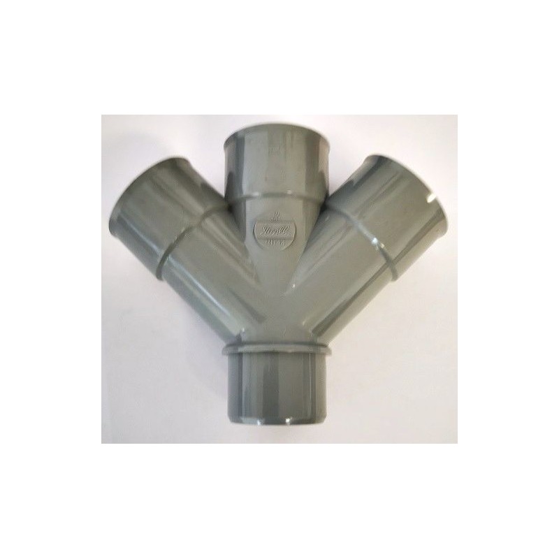 Nicoll lijm dubbel T-stuk 3xMof / Spie 45gr. 75 mm