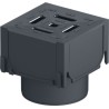 ACO Hexaline hoekelement zwart kunststof rooster Ø110mm spie ou