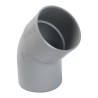 Nicoll PVC-Ti bocht 45 graden mof-spie lichtgrijs Ø80